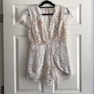 White Lace Romper